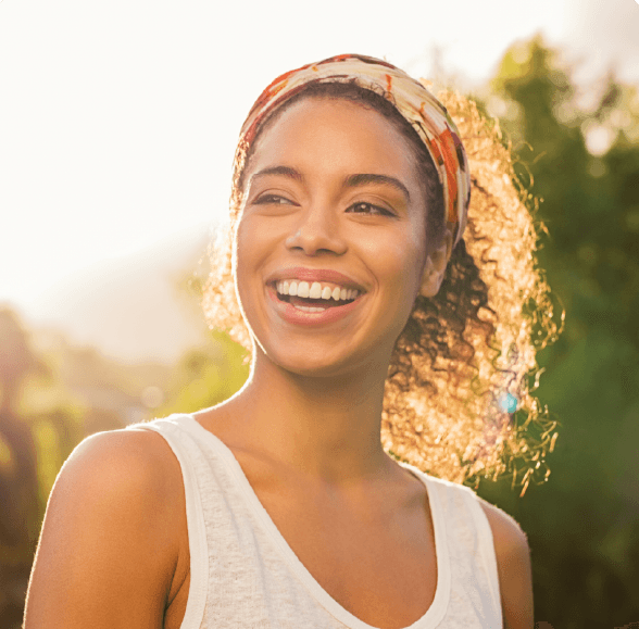 woman smiling